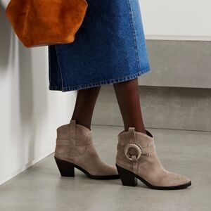 SEE BY CHLOÉ Hana embellished suede ankle boots